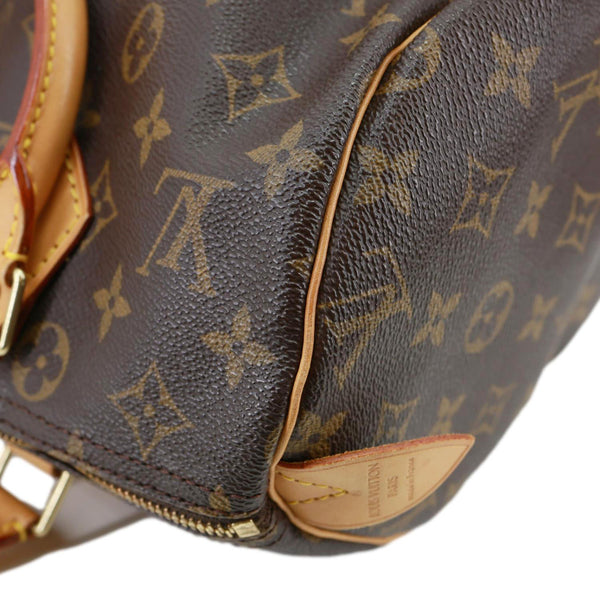 LOUIS VUITTON Speedy 30 Monogram Canvas Satchel Bag Brown