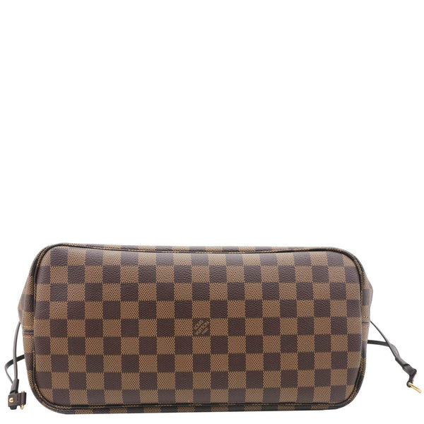 LOUIS VUITTON Neverfull MM Damier Ebene Tote Bag Red