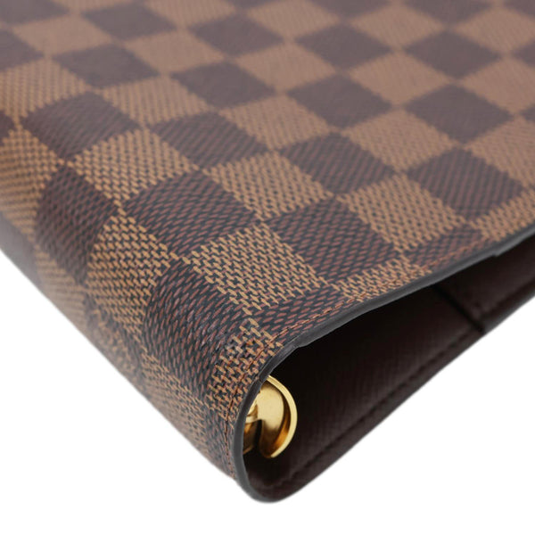 LOUIS VUITTON Ring Agenda Large Damier Ebene Cover Brown
