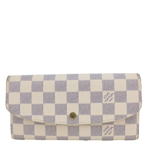LOUIS VUITTON Emilie Damier Azur Wallet Rose Ballerine