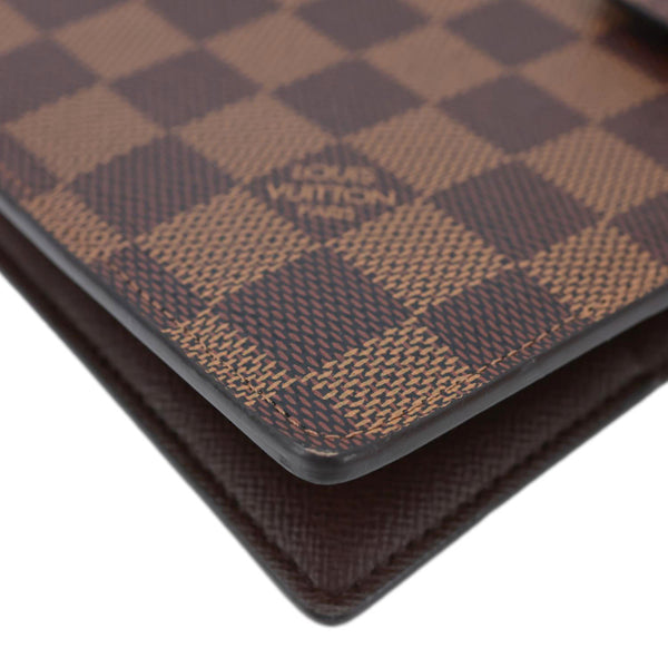 LOUIS VUITTON Ring Agenda Large Damier Ebene Cover Brown