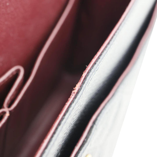 CHANEL Classic Jumbo Double Flap Quilted Caviar Leather Shoulder Bag Black