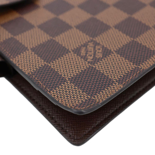 LOUIS VUITTON Ring Agenda Large Damier Ebene Cover Brown