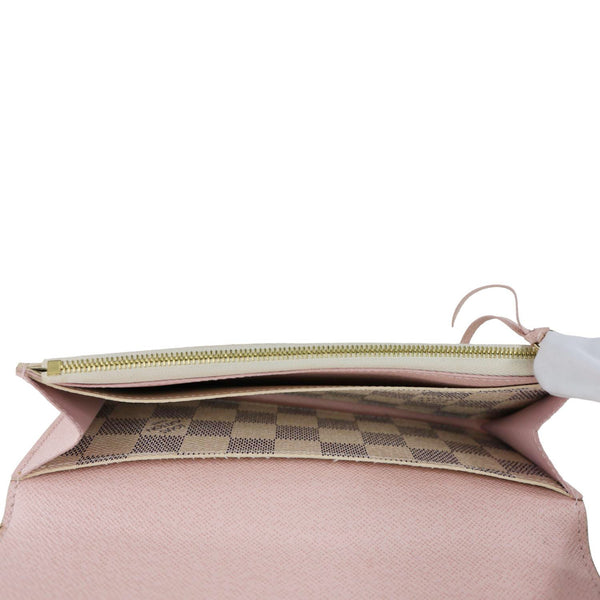 LOUIS VUITTON Emilie Damier Azur Wallet Rose Ballerine