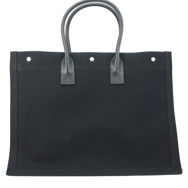 YVES SAINT LAURENT Rive Gauche Linen Tote Bag Black