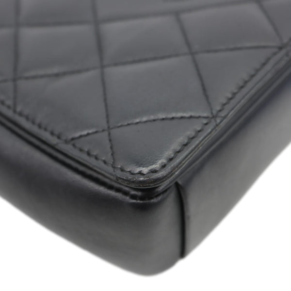 CHANEL Diamond Flap Quilted Leather Bag Crossbody Bag Black