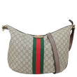 GUCCI Ophidia Half Moon GG Supreme Canvas Shoulder Bag Beige 547939