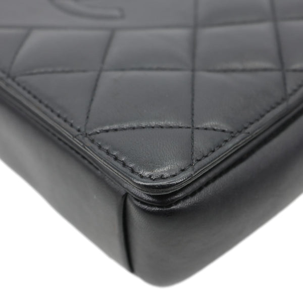 CHANEL Diamond Flap Quilted Leather Bag Crossbody Bag Black