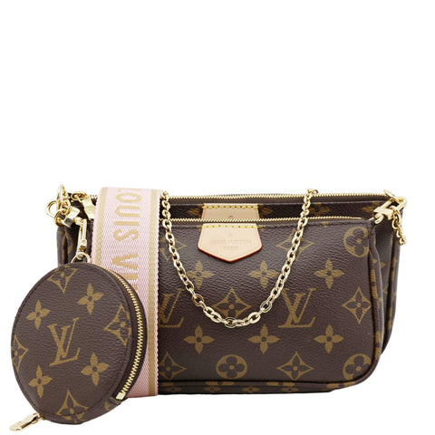 LOUIS VUITTON Multi Pochette Accessoires Monogram Canvas Crossbody Bag Brown