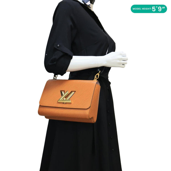 LOUIS VUITTON Twist MM Epi Shoulder Bag Orange