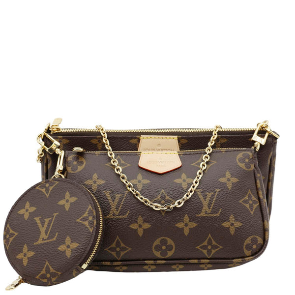 LOUIS VUITTON Multi Pochette Accessoires Monogram Canvas Crossbody Bag Brown
