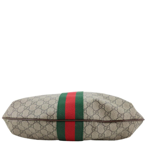 GUCCI Ophidia Half Moon GG Supreme Canvas Shoulder Bag Beige 547939