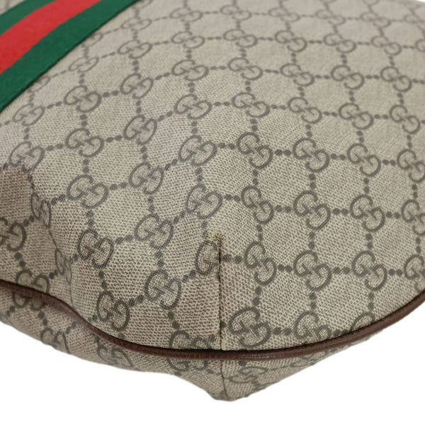 GUCCI Ophidia Half Moon GG Supreme Canvas Shoulder Bag Beige 547939