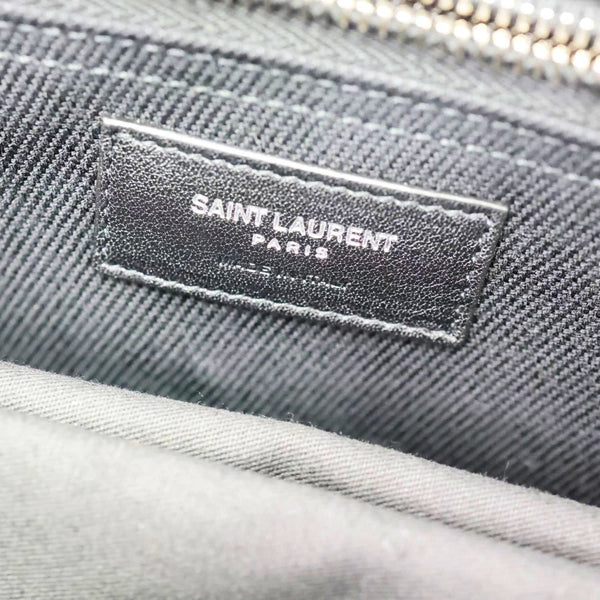 YVES SAINT LAURENT Rive Gauche Linen Tote Bag Black