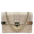 LOUIS VUITTON Trunk Python Leather Chain Wallet Shoulder Bag Pink