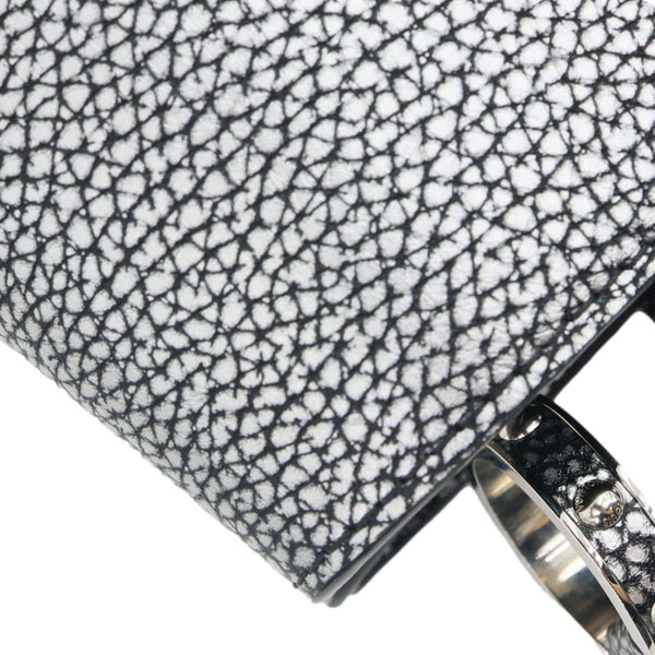 LOUIS VUITTON Capucines PM Chrome Taurillon Metallic Leather Crossbody Bag Silver