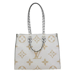 LOUIS VUITTON Onthego GM Monogram Giant Canvas Tote Bag White