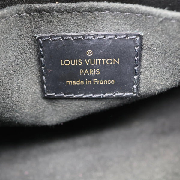 LOUIS VUITTON Alma BB Epi Leather Satchel Bag Black