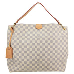 LOUIS VUITTON Graceful MM Damier Azur Hobo Bag Rose Ballerine