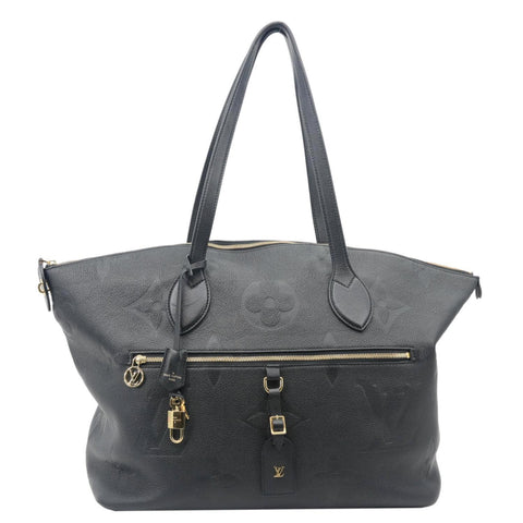 LOUIS VUITTON Monogram Empreinte Giant Leather Travel Bag Black