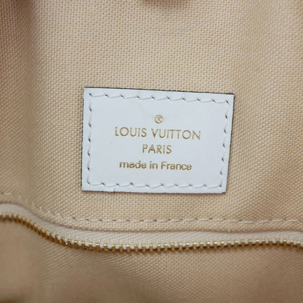 LOUIS VUITTON Onthego GM Monogram Giant Canvas Tote Bag White