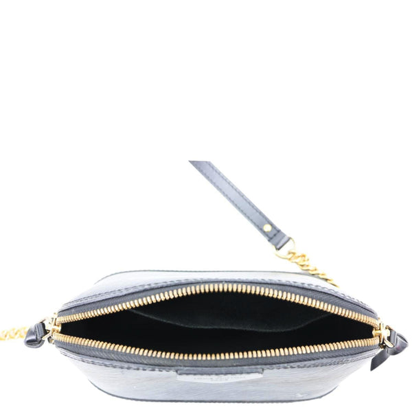 LOUIS VUITTON Alma BB Epi Leather Satchel Bag Black