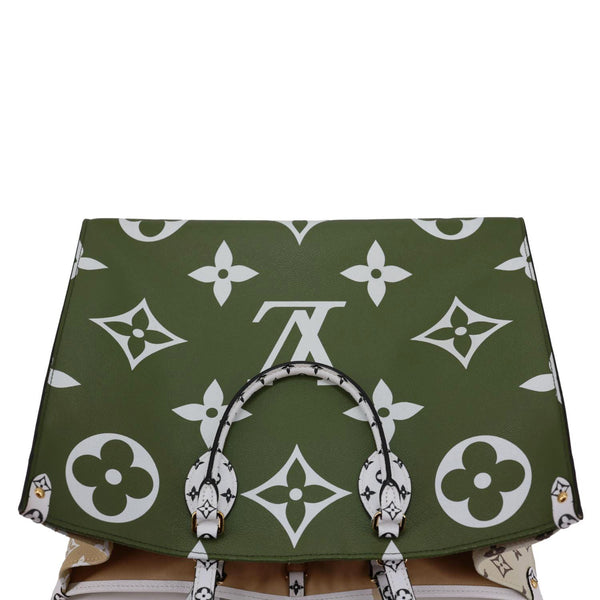 LOUIS VUITTON Onthego GM Monogram Giant Canvas Tote Bag White