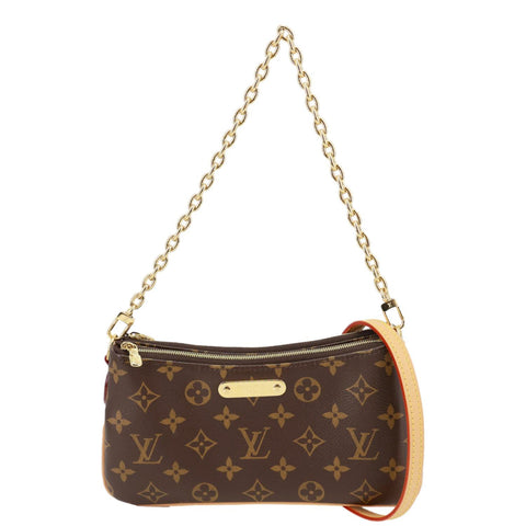 LOUIS VUITTON Liv Pochette Monogram Canvas Shoulder Bag Brown
