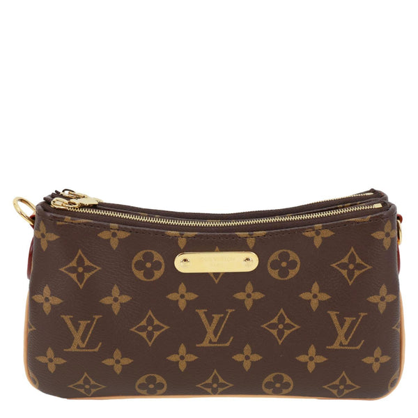 LOUIS VUITTON Liv Pochette Monogram Canvas Shoulder Bag Brown