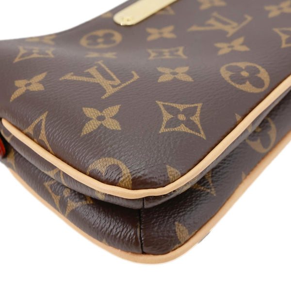LOUIS VUITTON Liv Pochette Monogram Canvas Shoulder Bag Brown