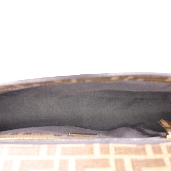 FENDI FF 1974 Hairdo Girls Inlay Glazed Fabric Baguette Bag Yellow