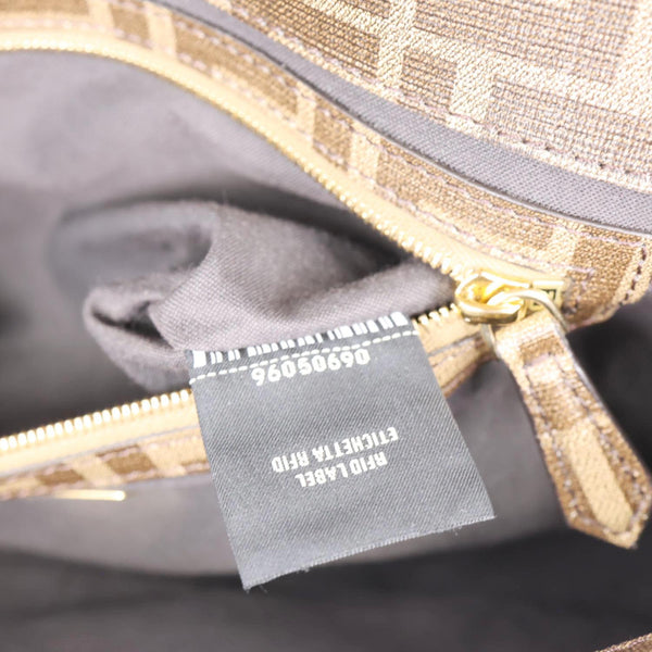 FENDI FF 1974 Hairdo Girls Inlay Glazed Fabric Baguette Bag Yellow