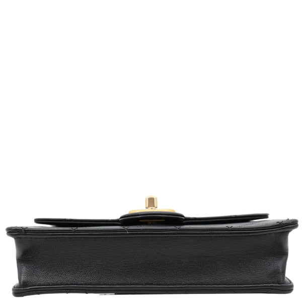 CHANEL Acrylic Beads Chic Pearls Flap Quilted Lambskin Leather Crossbody Bag Black