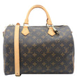 LOUIS VUITTON Speedy 30 Bandouliere Monogram Canvas Crossbody Bag Brown