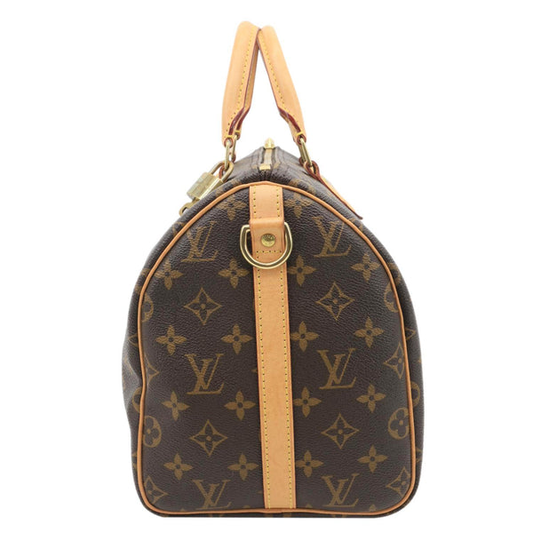 LOUIS VUITTON Speedy 30 Bandouliere Monogram Canvas Crossbody Bag Brown