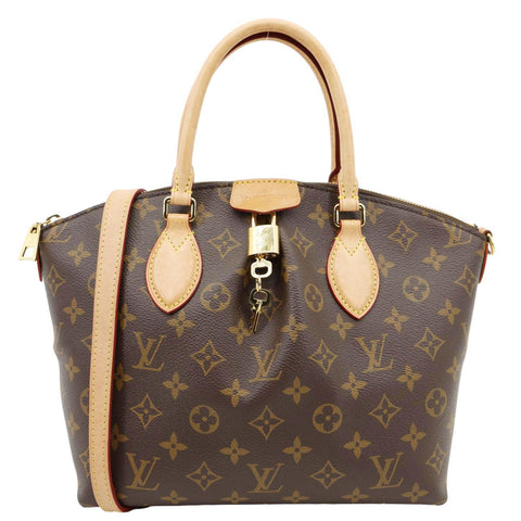 LOUIS VUITTON Boetie MM Monogram Canvas Zipped Tote Bag Brown