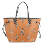 LOUIS VUITTON Neverfull MM Monogram Jungle Shoulder Bag Orange