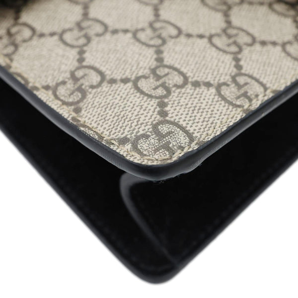 GUCCI Dionysus Mini GG Supreme Canvas Crossbody Bag Beige 421970