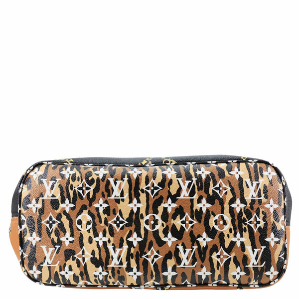 LOUIS VUITTON Neverfull MM Monogram Jungle Shoulder Bag Orange