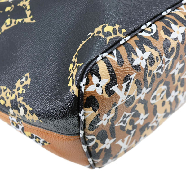 LOUIS VUITTON Neverfull MM Monogram Jungle Shoulder Bag Orange