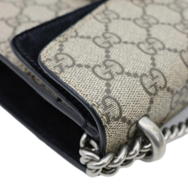 GUCCI Dionysus Mini GG Supreme Canvas Crossbody Bag Beige 421970