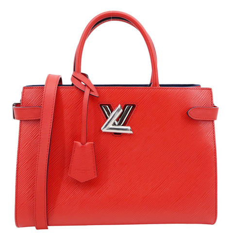 LOUIS VUITTON Twist Epi Leather Tote Bag Red