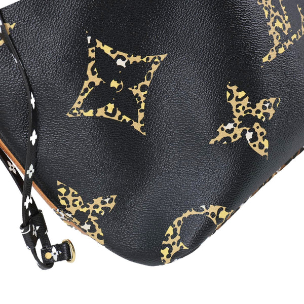 LOUIS VUITTON Neverfull MM Monogram Jungle Shoulder Bag Orange