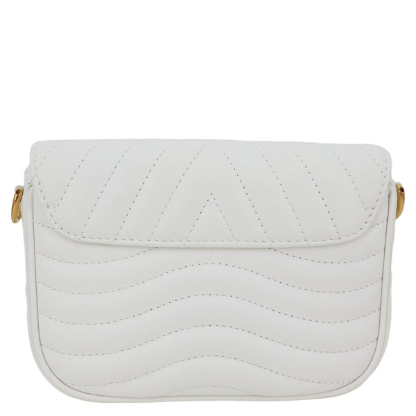 LOUIS VUITTON New Wave Multi Pochette Leather Chain Shoulder Bag White
