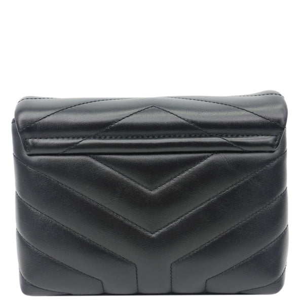YVES SAINT LAURENT Loulou Toy Quilted Leather Crossbody Bag Black