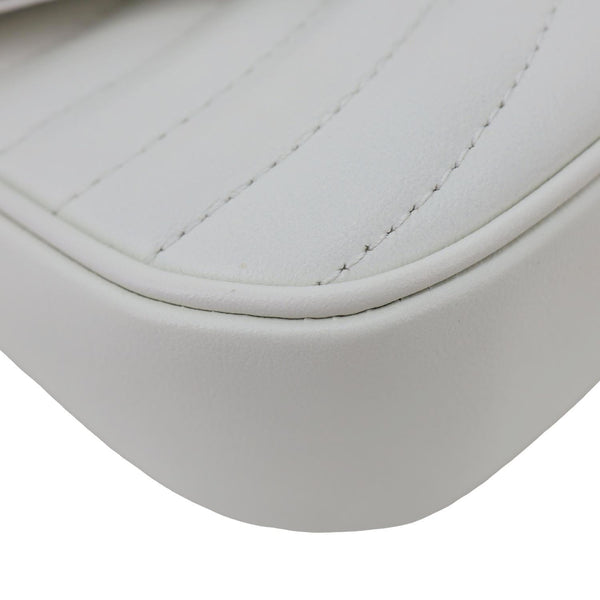 LOUIS VUITTON New Wave Multi Pochette Leather Chain Shoulder Bag White