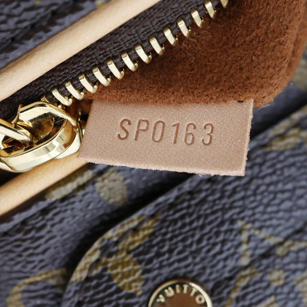 LOUIS VUITTON Olympe Monogram Canvas Satchel Bag Brown