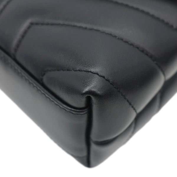 YVES SAINT LAURENT Loulou Toy Quilted Leather Crossbody Bag Black
