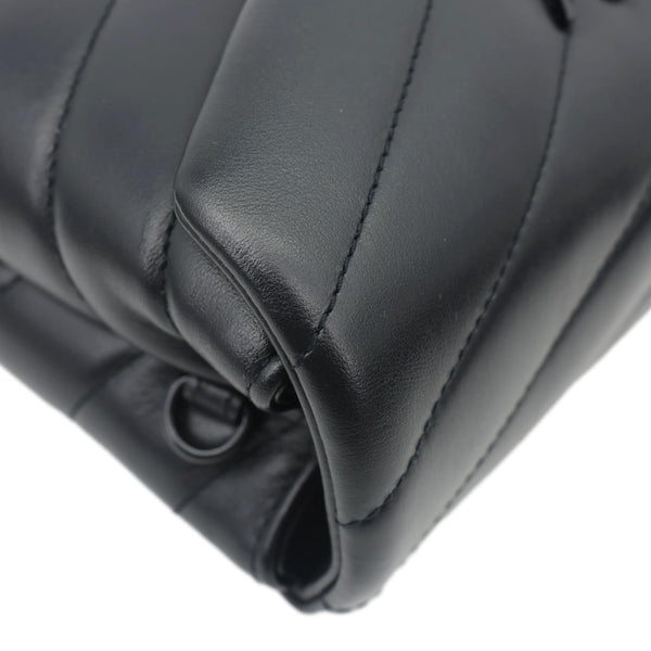 YVES SAINT LAURENT Loulou Toy Quilted Leather Crossbody Bag Black
