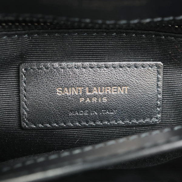 YVES SAINT LAURENT Loulou Toy Quilted Leather Crossbody Bag Black